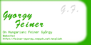 gyorgy feiner business card