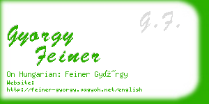 gyorgy feiner business card